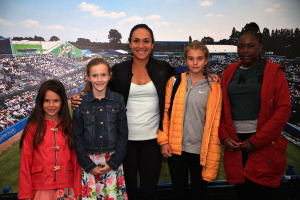 Girls from the Elena Baltacha Foundation enjoy VIP treatment at grass court tournaments