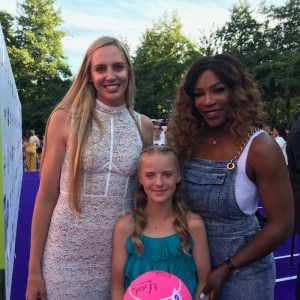 Amie Hunt thrilled to meet Serena Williams and WTA stars at Tennis on the Thames